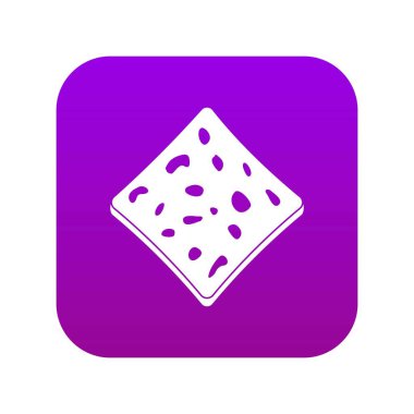 Tofu taze blok simgesi dijital mor