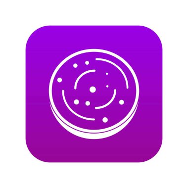 Dilim sosis simgesi dijital mor