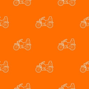 Kutuları desen vektör turuncu ile Motosiklet