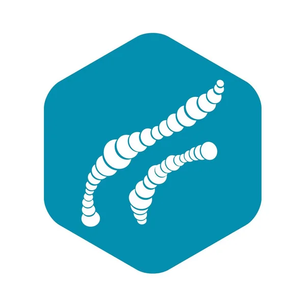 Spirální bakterie ikona, jednoduchý styl — Stockový vektor