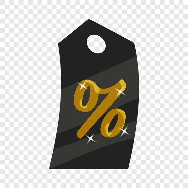 Percentage labelpictogram, cartoon stijl — Stockvector