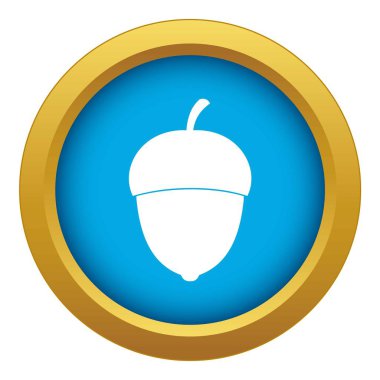 Acorn simge mavi vektör izole
