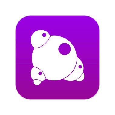 Kimyasal ve fiziksel moleküller simge dijital mor