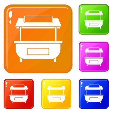 Gölgelik simgeleri ile boş sayaç vektör rengi ayarlamak