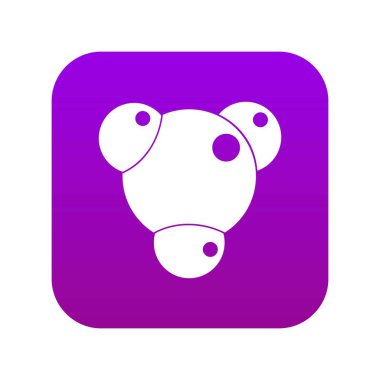 Kimyasal ve fiziksel moleküller simge dijital mor