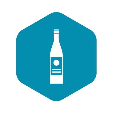 Şarap şişesi simgesi, basit stil.