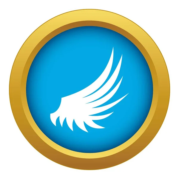 Křídlo, ikona modrý vektor izolovaný — Stockový vektor