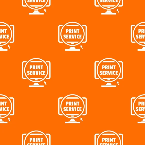 Serviço de impressão padrão vetor laranja — Vetor de Stock