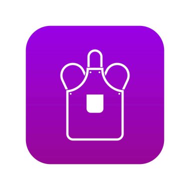 Demirciler apron simgesi dijital mor