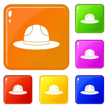 Kanada şapka simgeler vektör renk ayarlamak