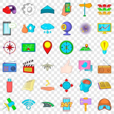 Mark Icons set, karikatür tarzı