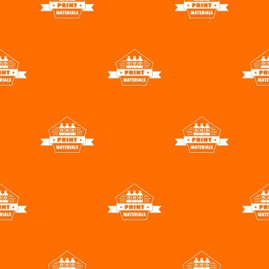 Baskı malzemeleri desen vektör turuncu