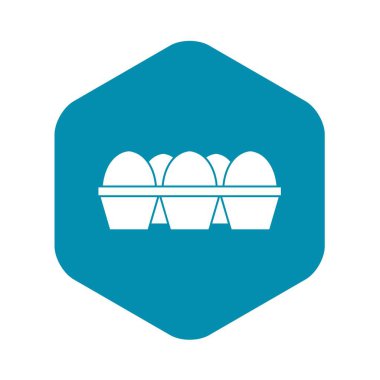 Yumurta karton paket simgesi, basit tarzı