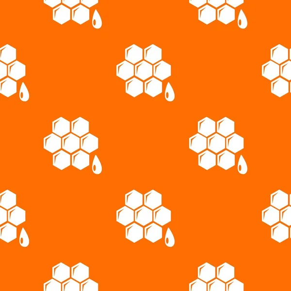 Padrão de favo de mel vetor laranja — Vetor de Stock