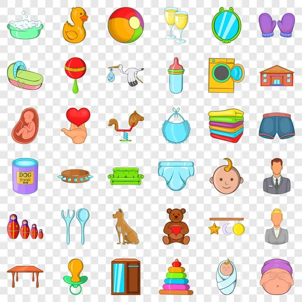 Taşıma Icons set, karikatür tarzı