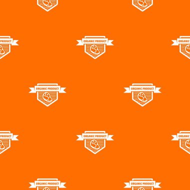 Et organik ürün deseni vektör turuncu