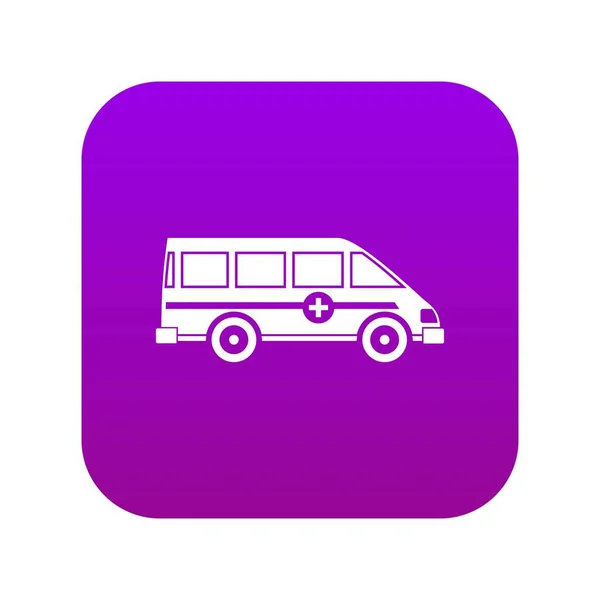 Цифровой фиолетовый значок машины скорой помощи — стоковый вектор