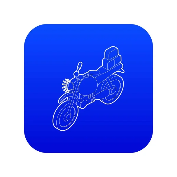 Kargo simgesi mavi vektör ile motosiklet — Stok Vektör