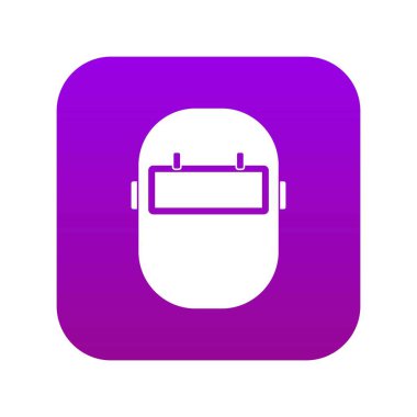 Kaynak maskesi simgesi dijital mor