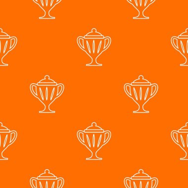 Buz hokeyi fincan desen vektör turuncu