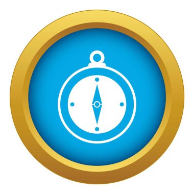 Pusula simgesini mavi vektör izole