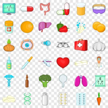 Pipet Icons set, karikatür tarzı