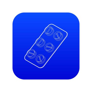 Pills simgesi mavi vektör