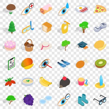 Tıp Icons set, izometrik stili