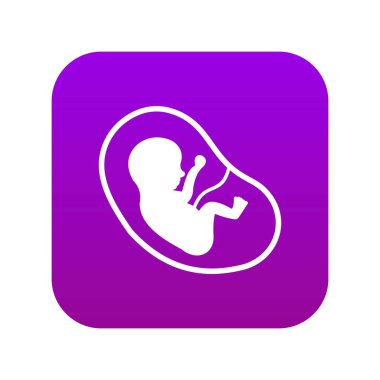 Fetus simgesi dijital mor