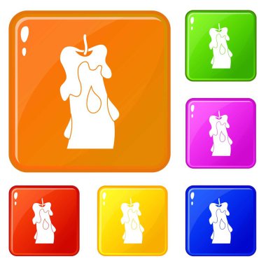 Mum simgeler kümesi vektör renk