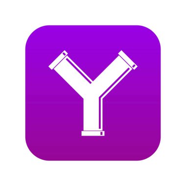 Formda eklem borusu Y harf simgesi dijital mor