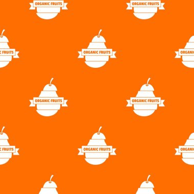 Bio organik meyve desen vektör turuncu