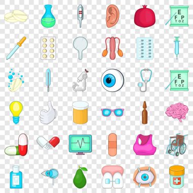 Bakım Icons set, karikatür tarzı