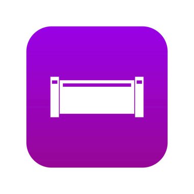 Boru parçası simgesi dijital mor