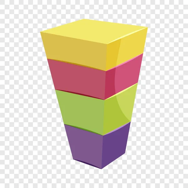 Cubos de color apilados icono, estilo de dibujos animados — Vector de stock