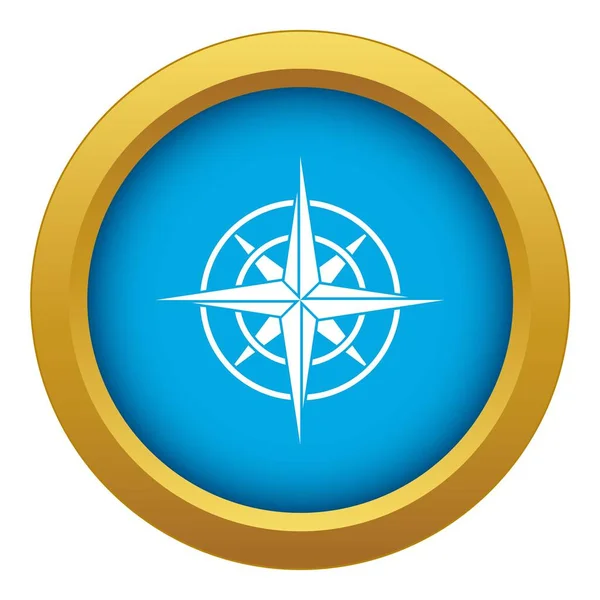 Ancient kompass ikonen blå vektor isolerad — Stock vektor
