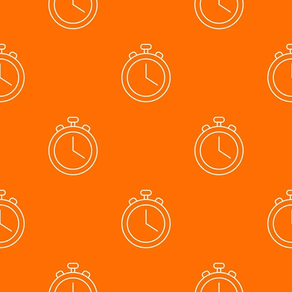 Stopwatch pattern vector orange — Stock Vector