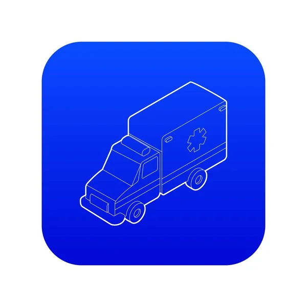 Ambulance pictogram blauwe vector — Stockvector