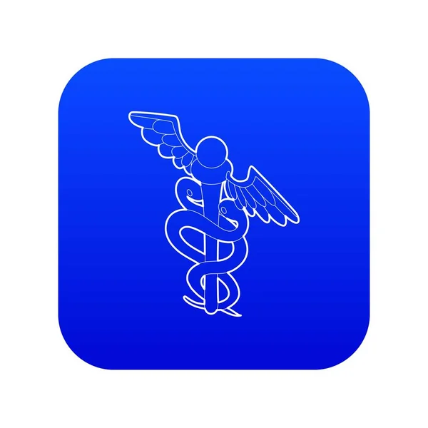 Signo icono medicina vector azul — Vector de stock