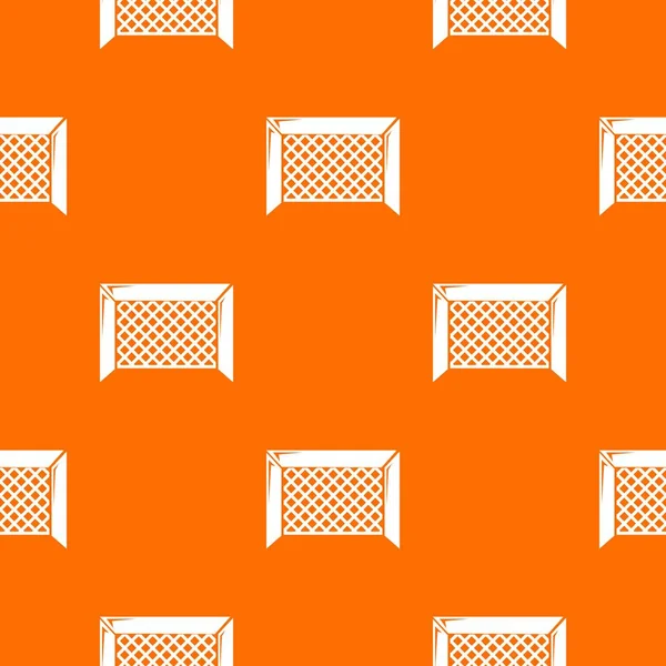 Patrón de puerta de hockey vector naranja — Vector de stock