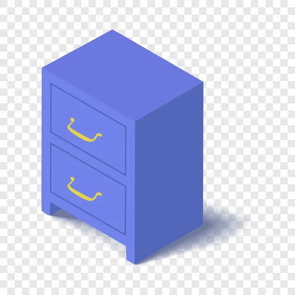 Значок шкафчика, изометрический 3d стиль — стоковый вектор