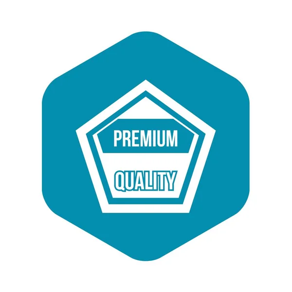 Premium quality label icon, simple style — Stock Vector