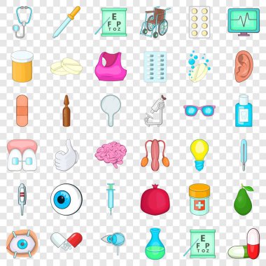 Yardım kiti Icons set, karikatür tarzı