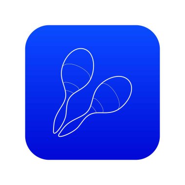 Maracas simgesi mavi vektör