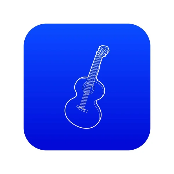 Gitarr ikonen blå vektor — Stock vektor