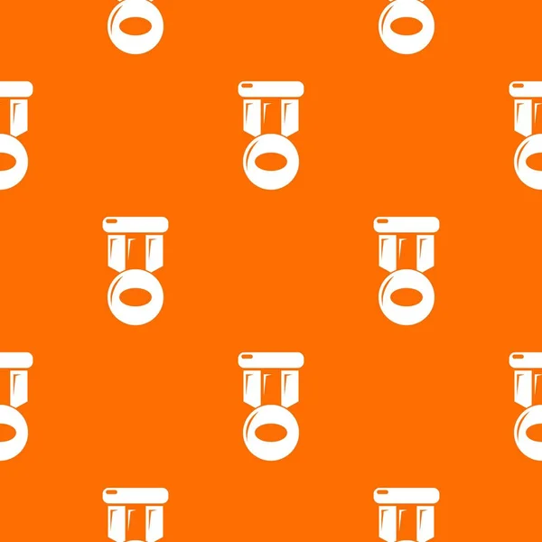 ホッケーメダルパターンベクトルオレンジ — ストックベクタ