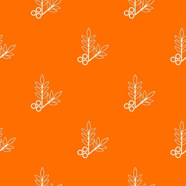 Spa Eko yaprakların desen vektör turuncu