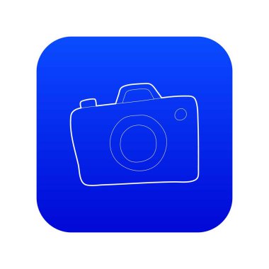 Photocamera simgesi mavi vektör