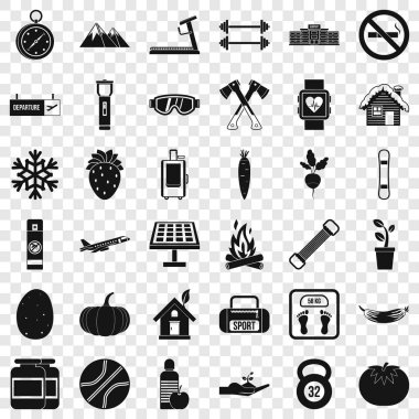 Kar Icons set, basit tarzı