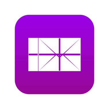 Posta parsel simgesi dijital mor